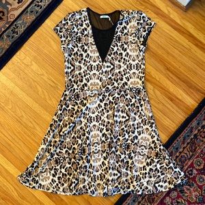 Cheetah print skater dress